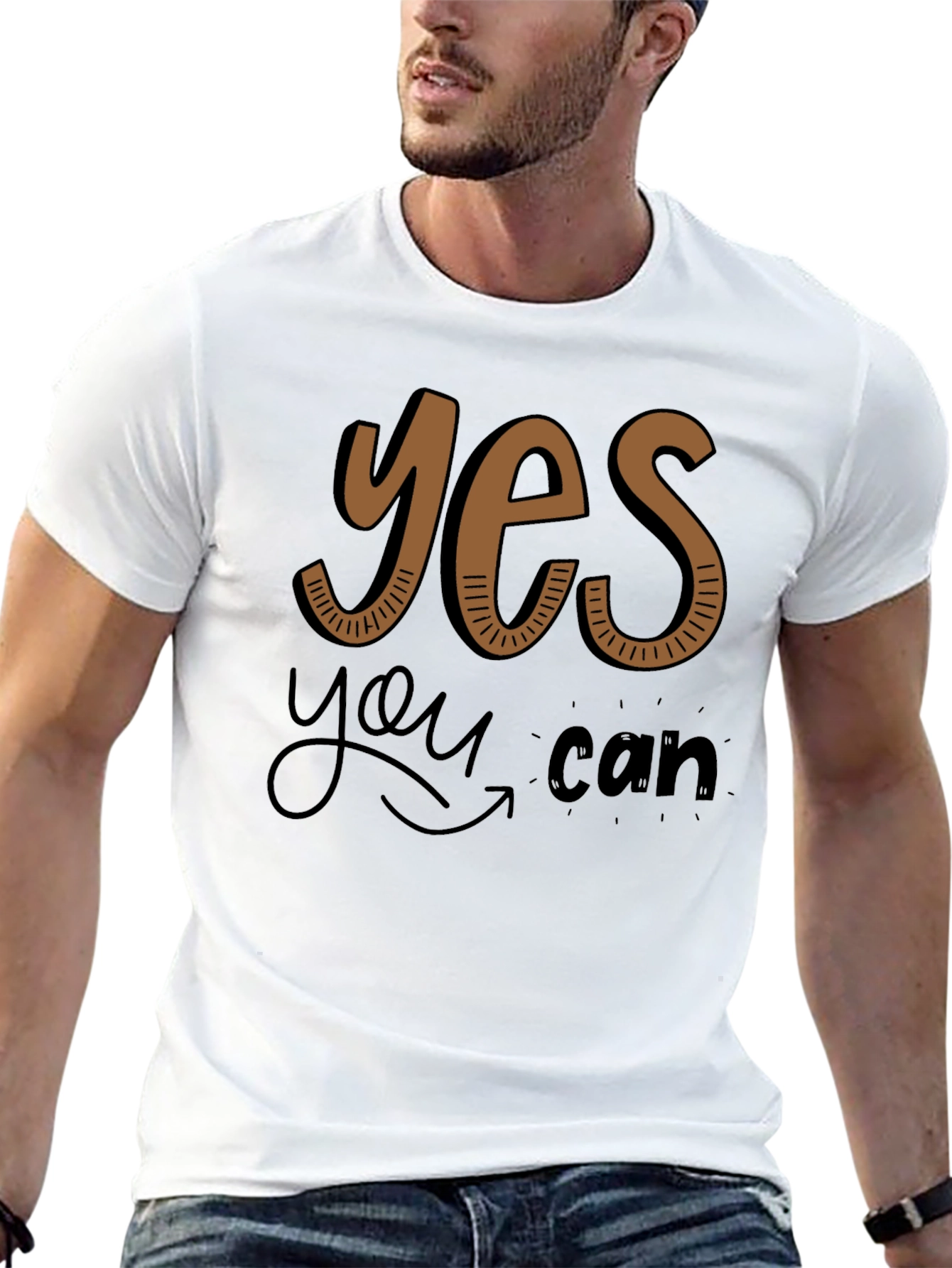 Yes You Can Graphic Tee - Motivational Shirt