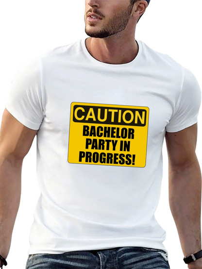 Bachelor Party Caution Tee - Black