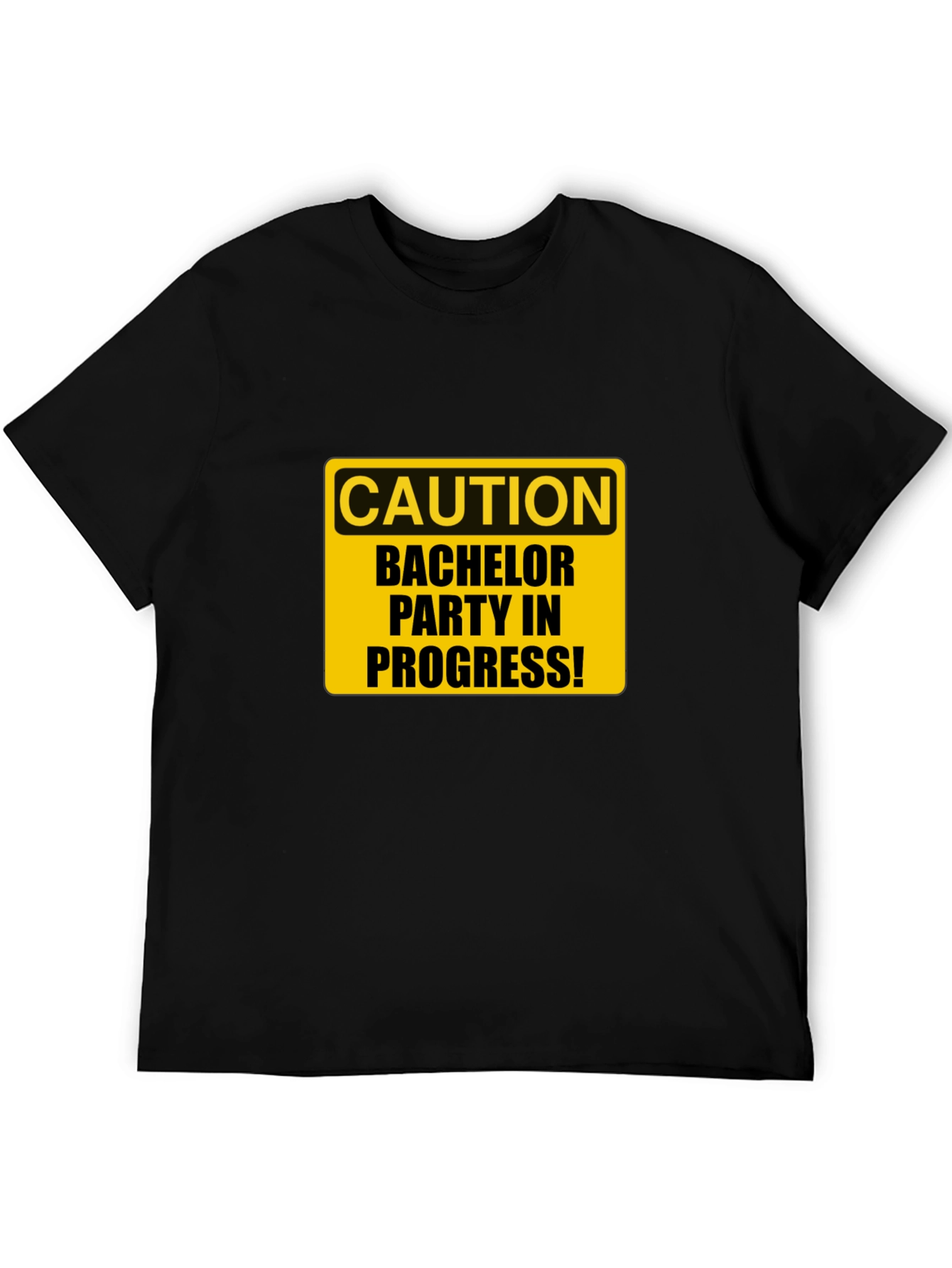 Bachelor Party Caution Tee - Black