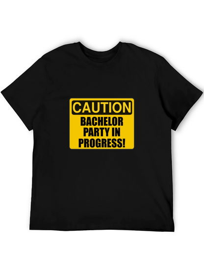 Bachelor Party Caution Tee - Black
