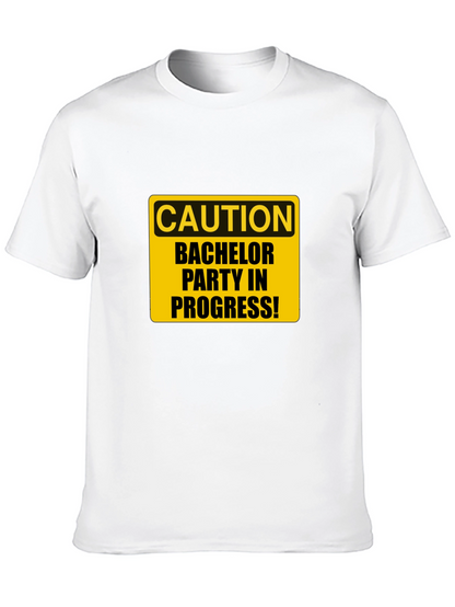 Bachelor Party Caution Tee - Black