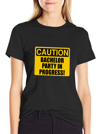 Bachelor Party Caution Tee - Black