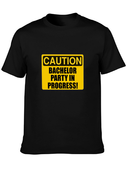 Bachelor Party Caution Tee - Black