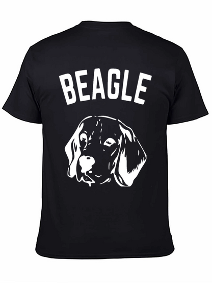 Beagle Dog Graphic T-Shirt - Black Cotton Tee
