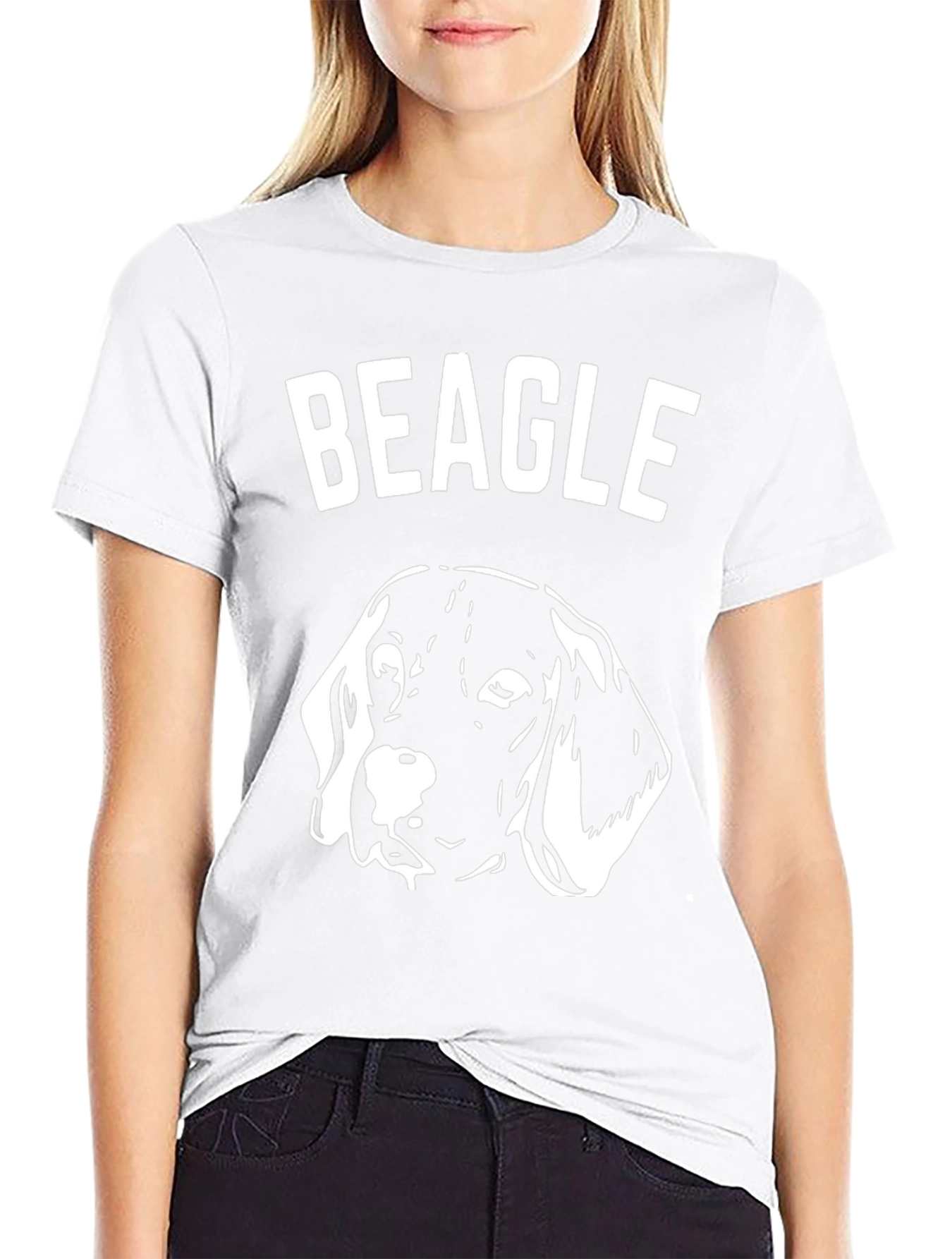 Beagle Dog Graphic T-Shirt - Black Cotton Tee