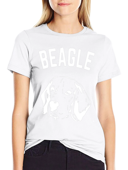 Beagle Dog Graphic T-Shirt - Black Cotton Tee