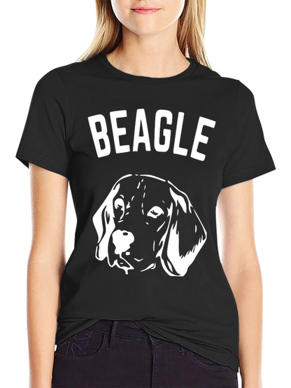 Beagle Dog Graphic T-Shirt - Black Cotton Tee