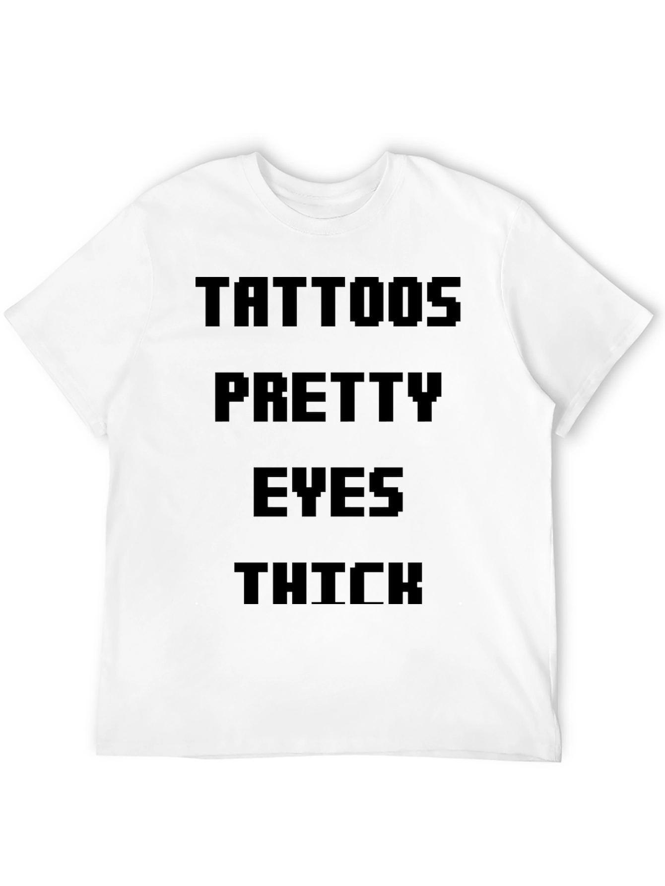 Tattoos Pretty Eyes Thick Mens Black T-Shirt