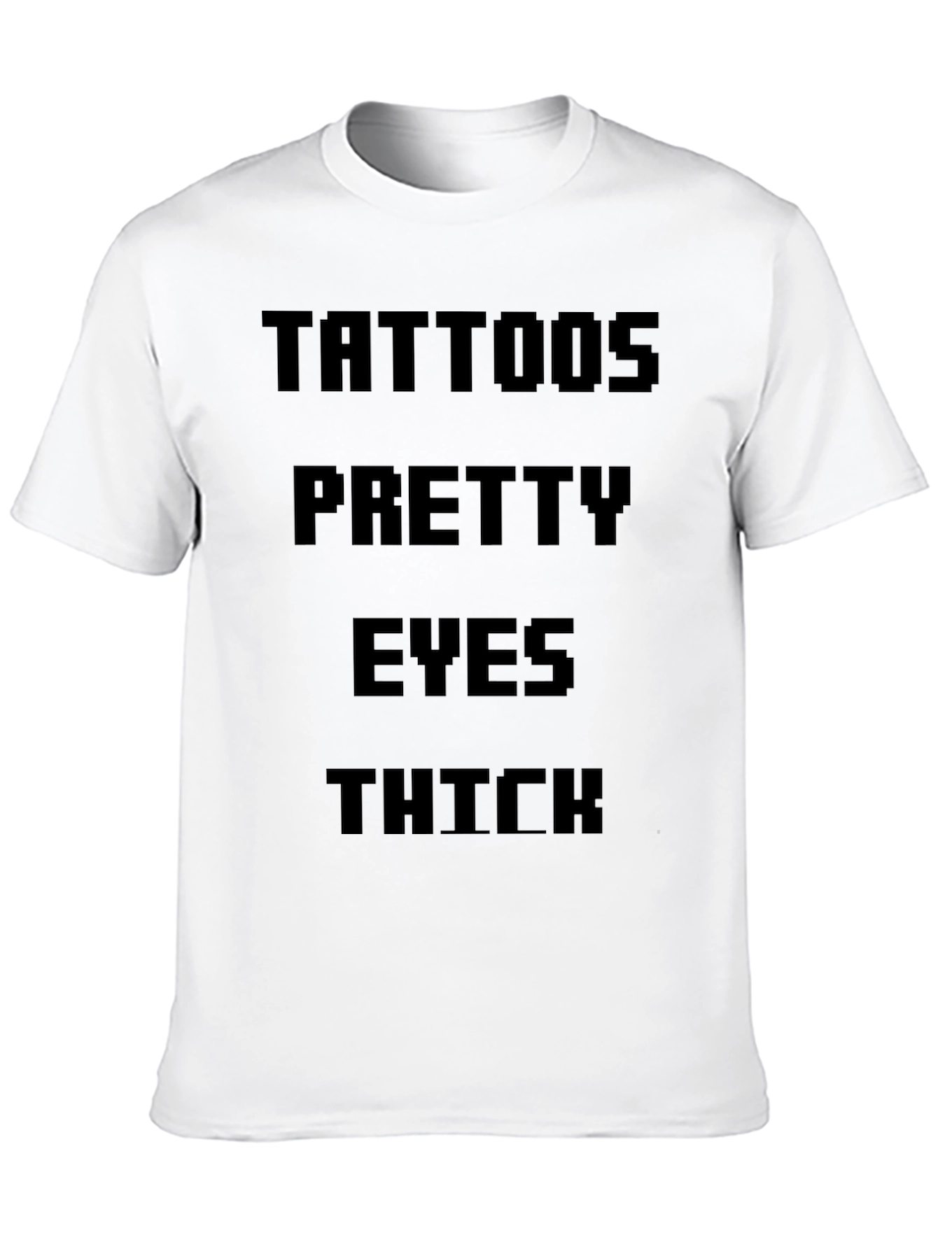Tattoos Pretty Eyes Thick Mens Black T-Shirt