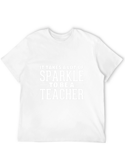 Sparkle Teacher T-Shirt - Black Cotton Tee