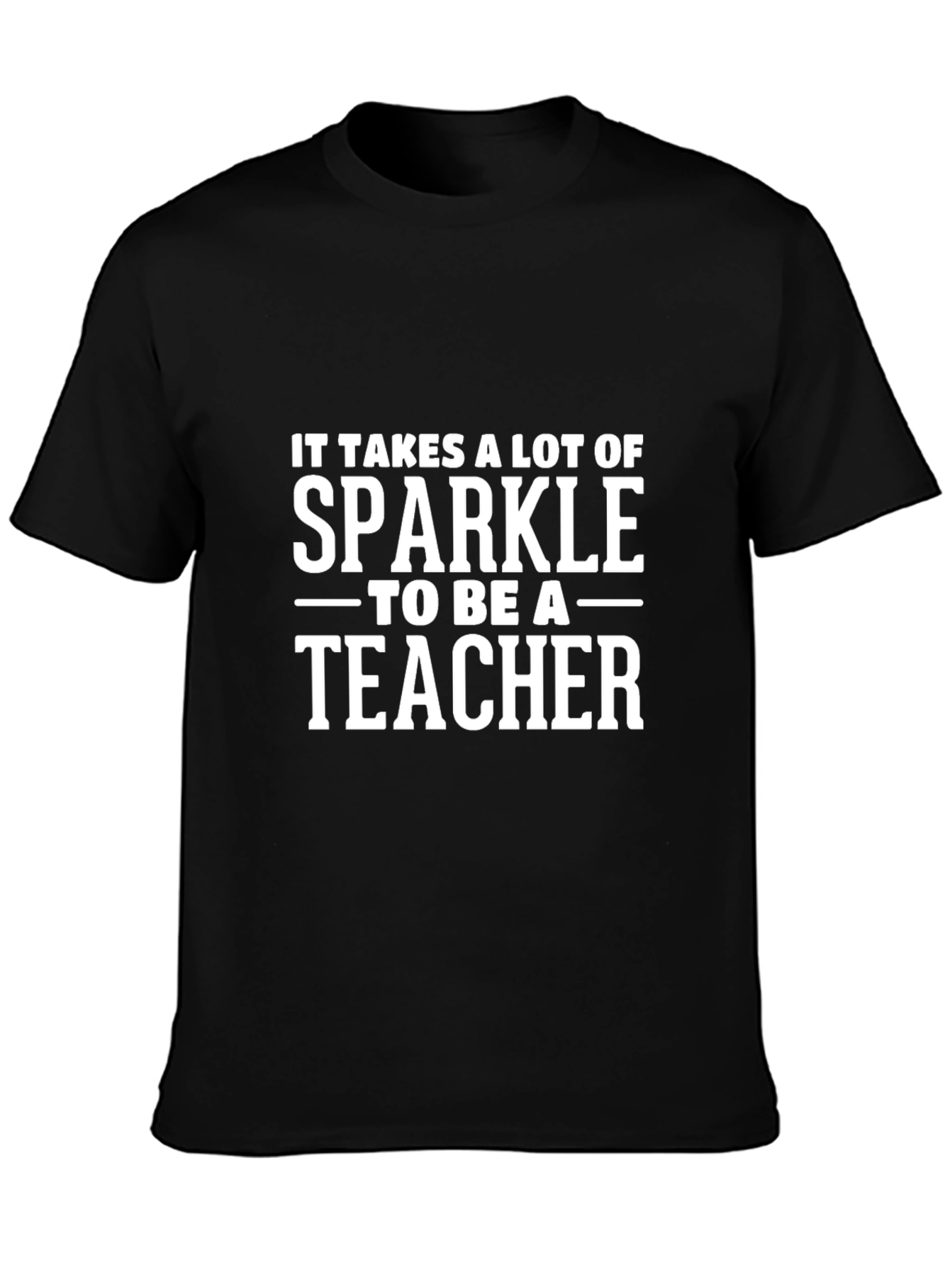 Sparkle Teacher T-Shirt - Black Cotton Tee