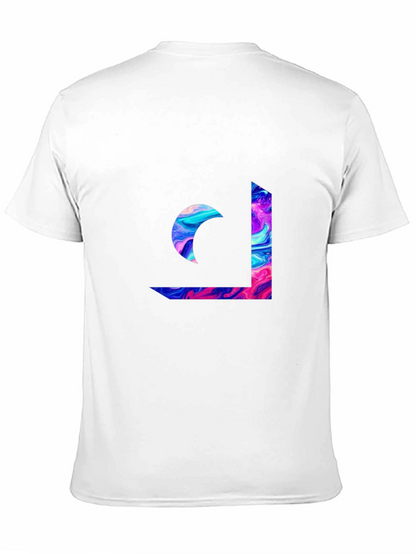 Abstract Swirl Graphic Tee - Modern Casual Style