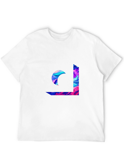 Abstract Swirl Graphic Tee - Modern Casual Style