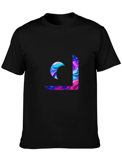 Abstract Swirl Graphic Tee - Modern Casual Style