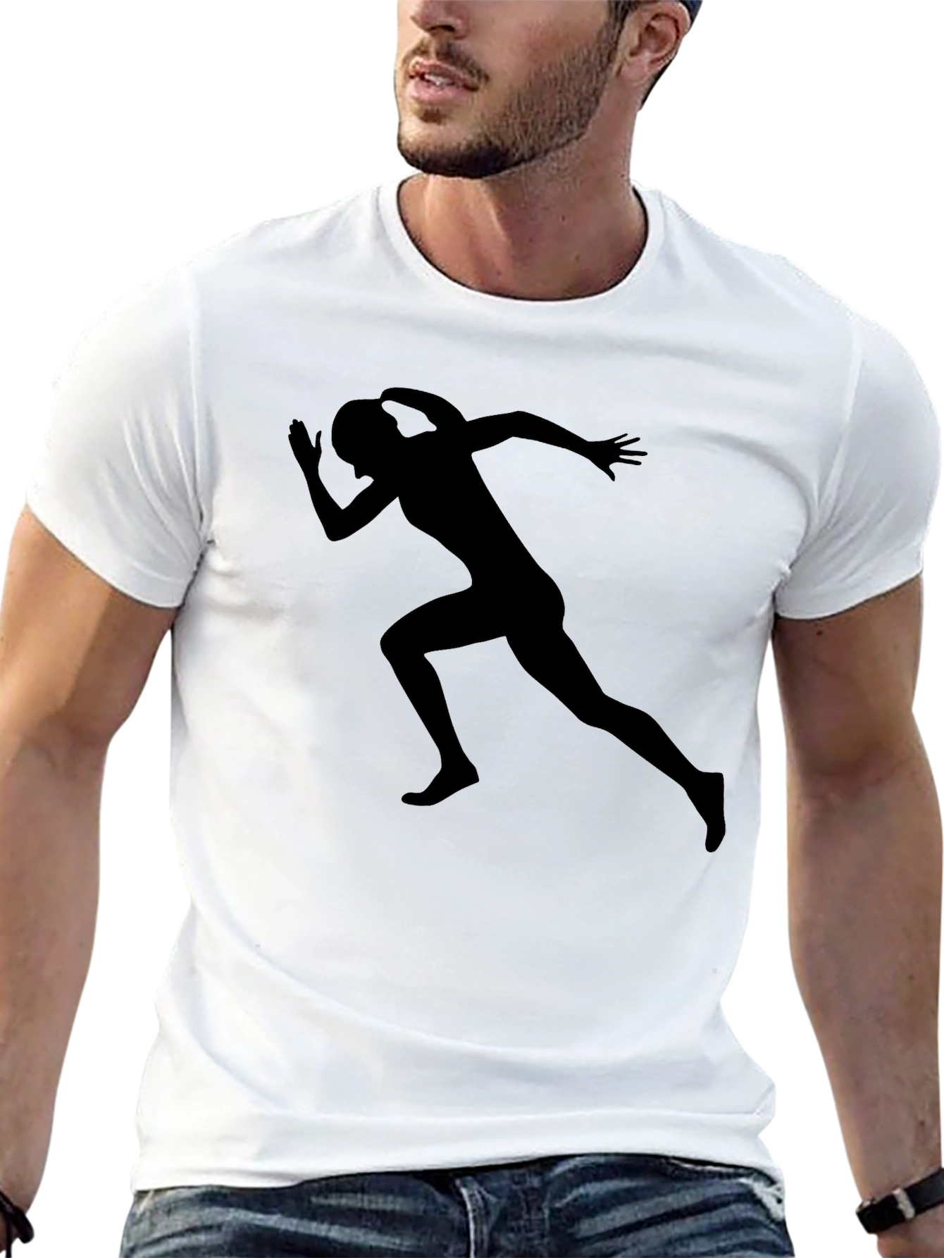 Black Runner Silhouette Tee