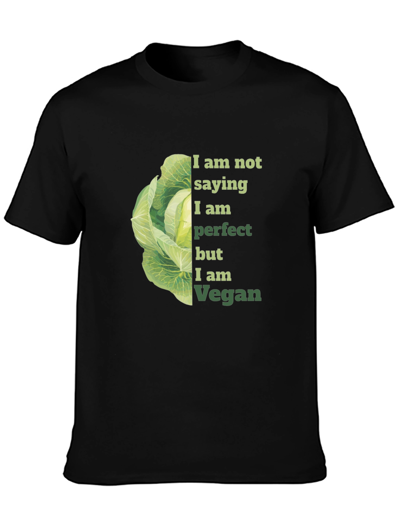 Vegan T-Shirt with Cabbage Design
