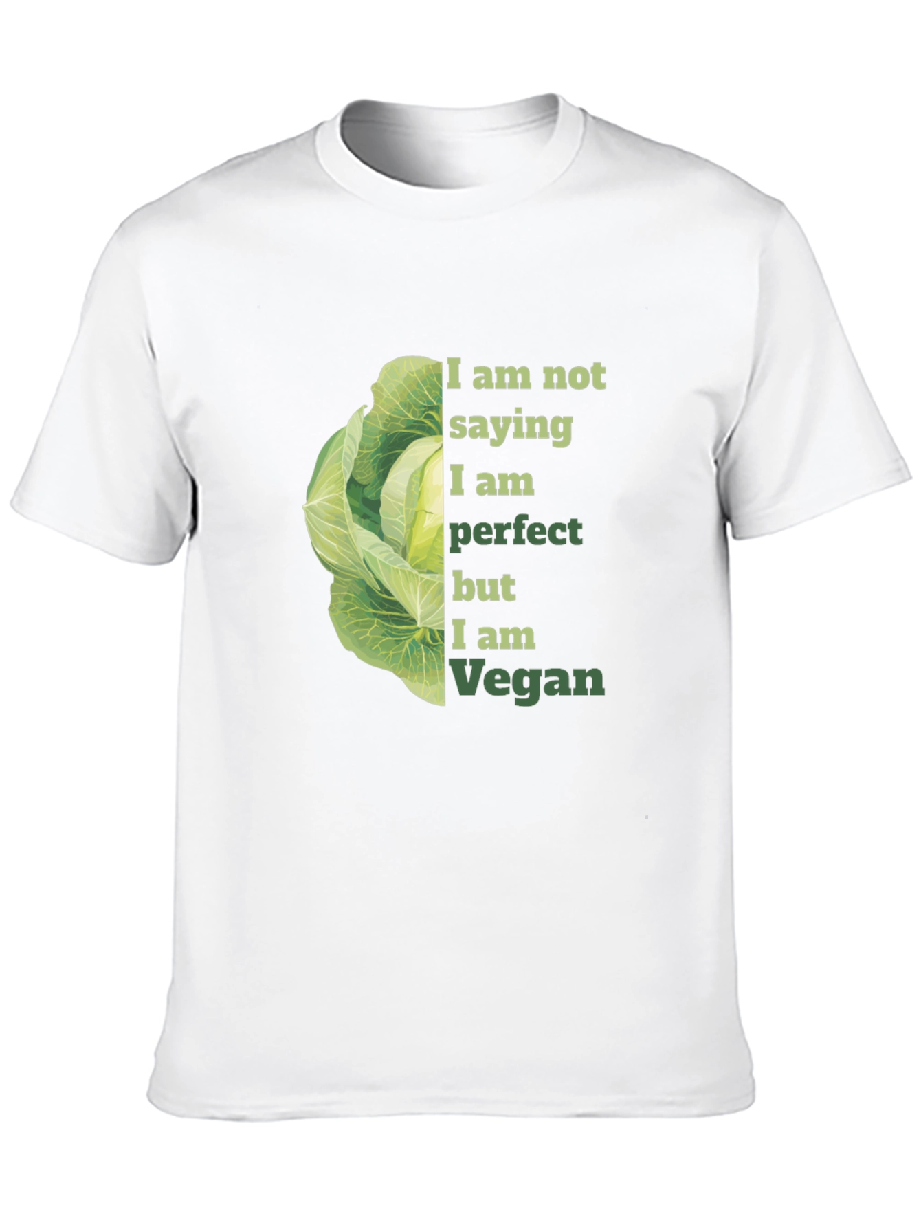 Vegan T-Shirt with Cabbage Design