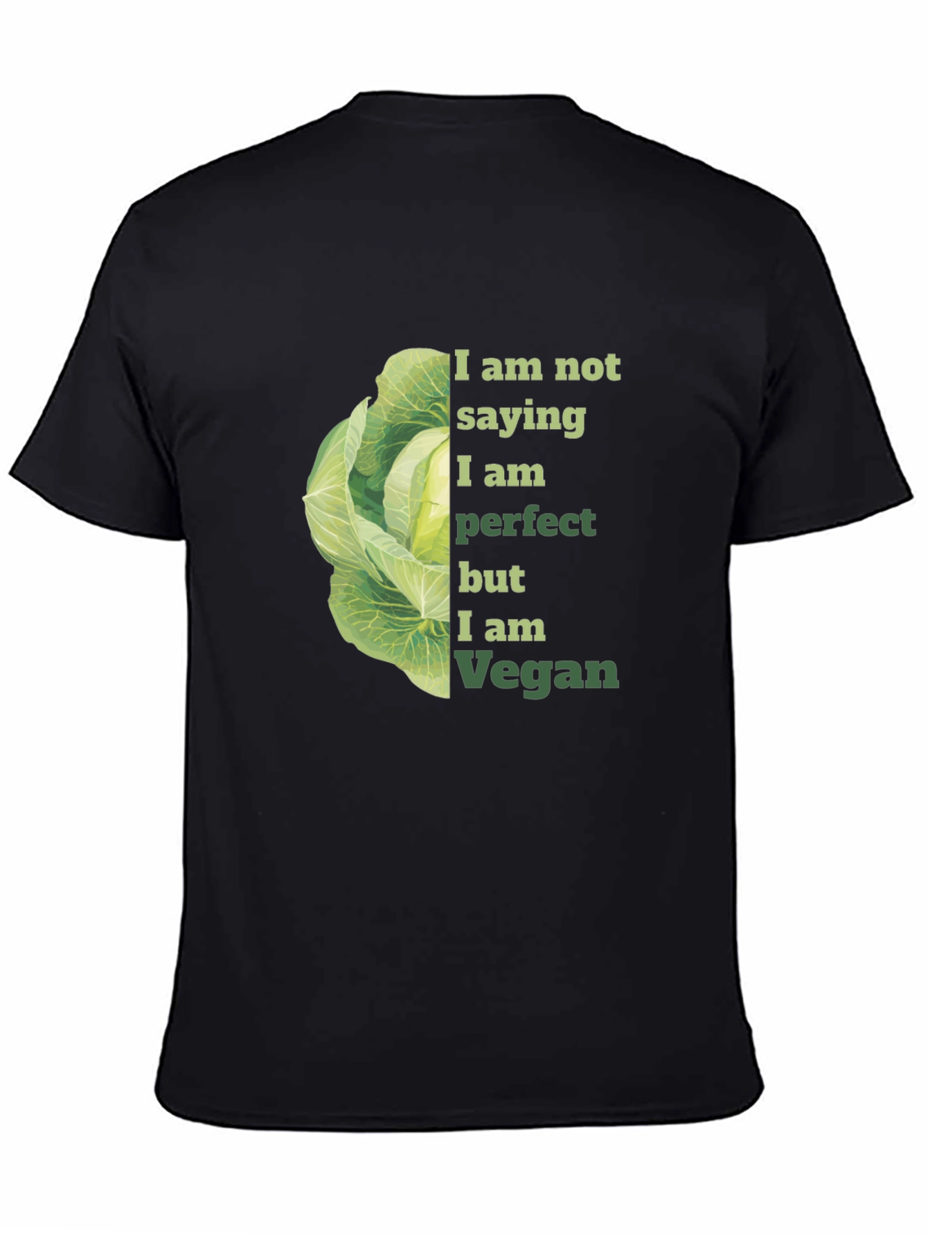 Vegan T-Shirt with Cabbage Design