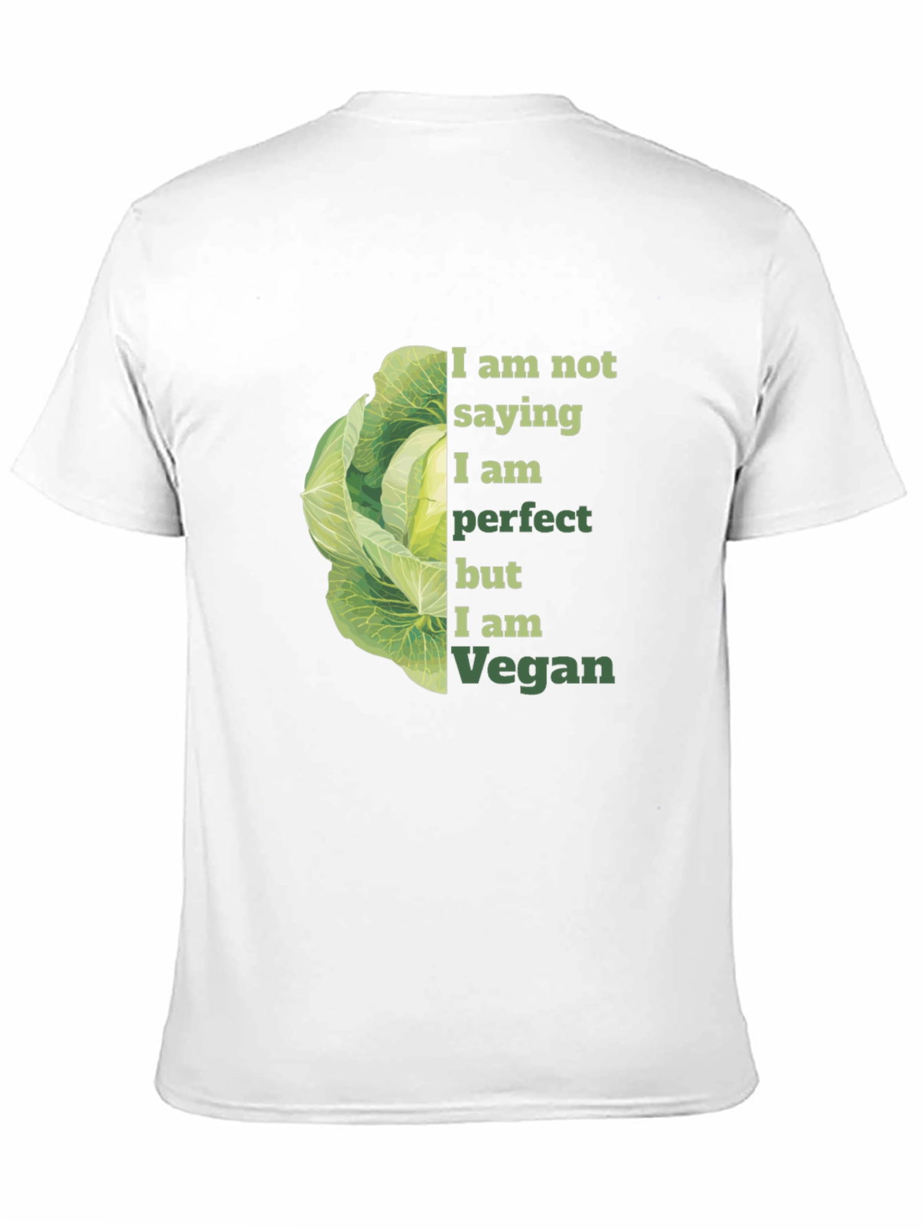 Vegan T-Shirt with Cabbage Design