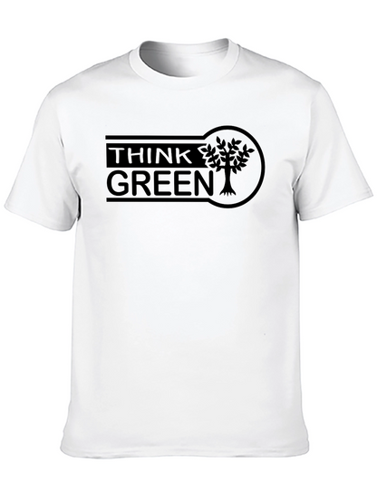 Think Green Graphic Tee - Eco-Friendly Style