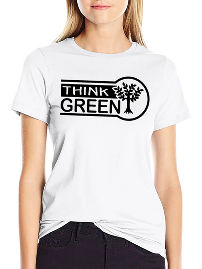 Think Green Graphic Tee - Eco-Friendly Style