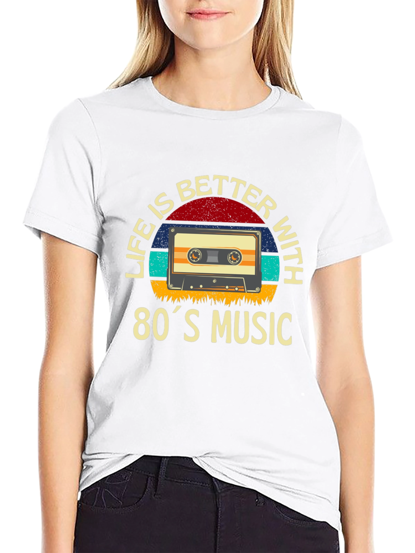 80s Music T-Shirt - Retro Cassette Design