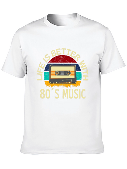 80s Music T-Shirt - Retro Cassette Design