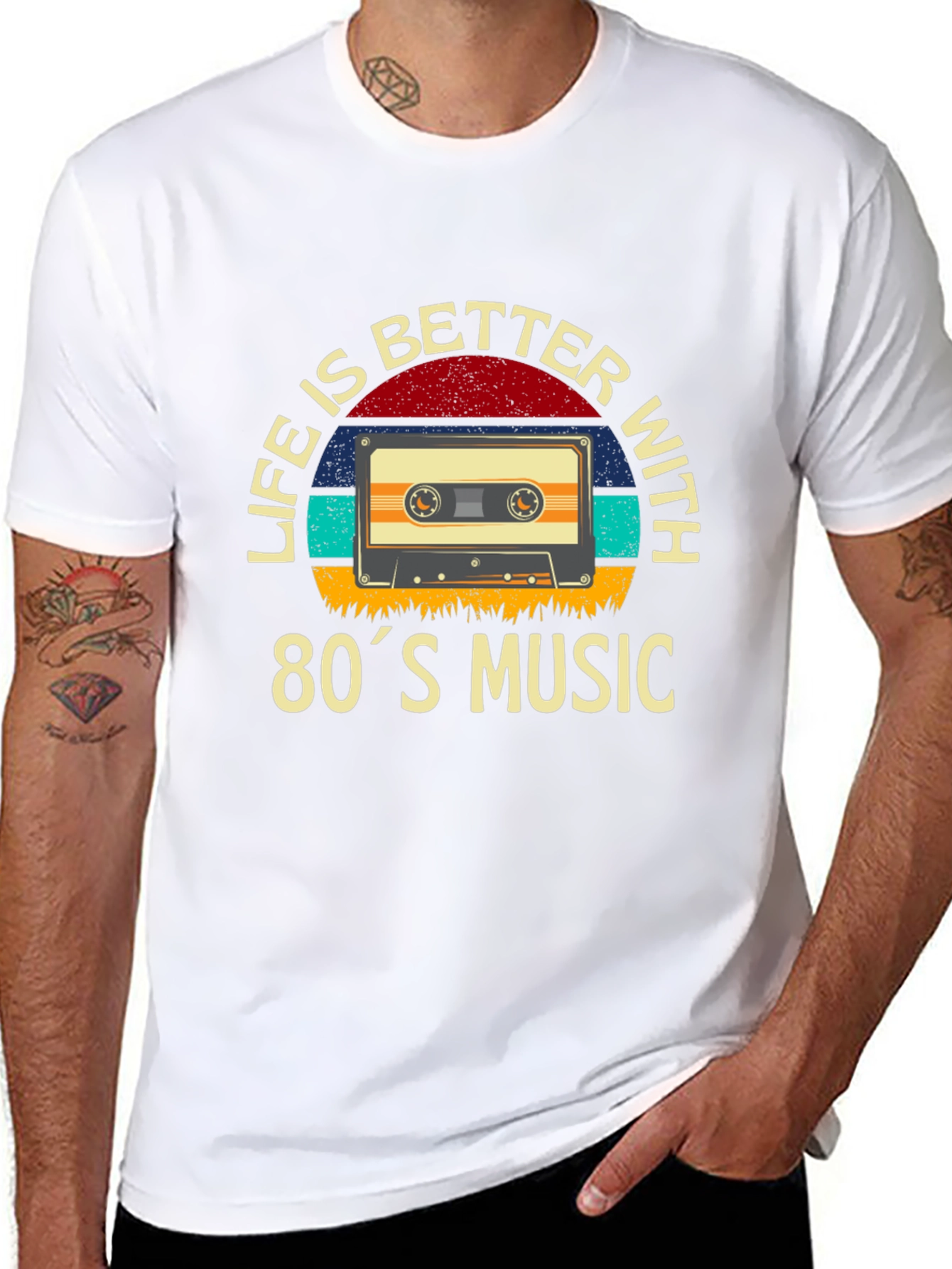 80s Music T-Shirt - Retro Cassette Design