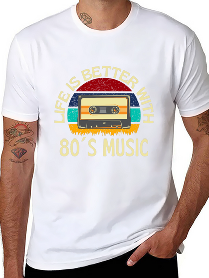 80s Music T-Shirt - Retro Cassette Design