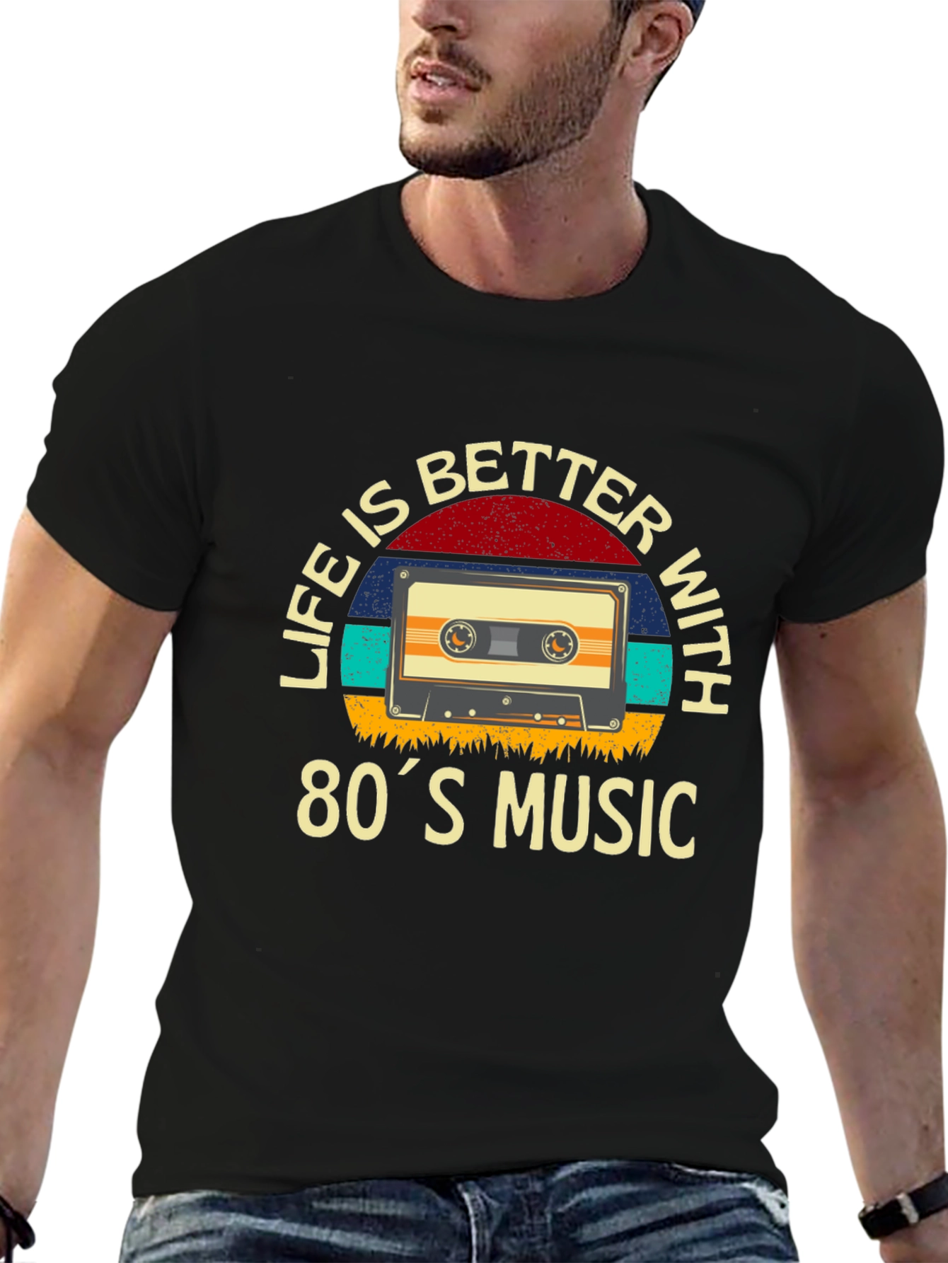 80s Music T-Shirt - Retro Cassette Design