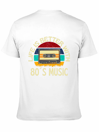 80s Music T-Shirt - Retro Cassette Design