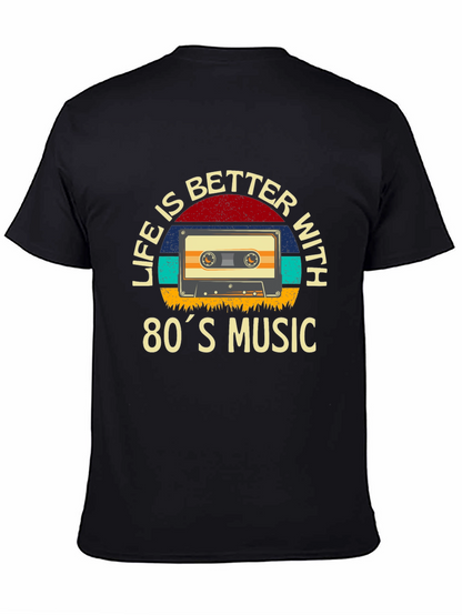 80s Music T-Shirt - Retro Cassette Design