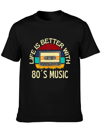 80s Music T-Shirt - Retro Cassette Design