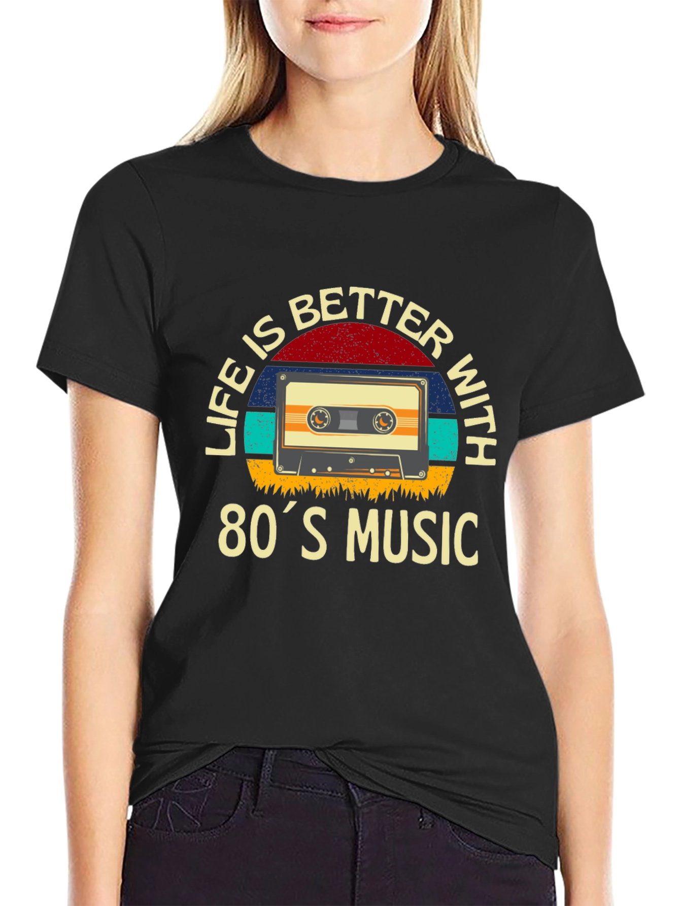 80s Music T-Shirt - Retro Cassette Design