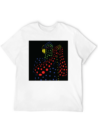 Abstract Dot Pattern Black T-Shirt