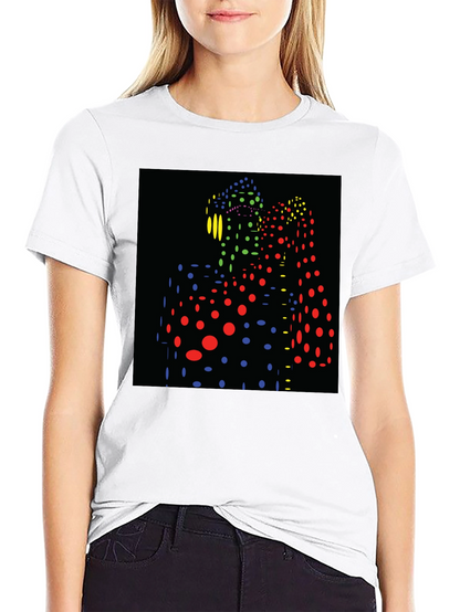 Abstract Dot Pattern Black T-Shirt