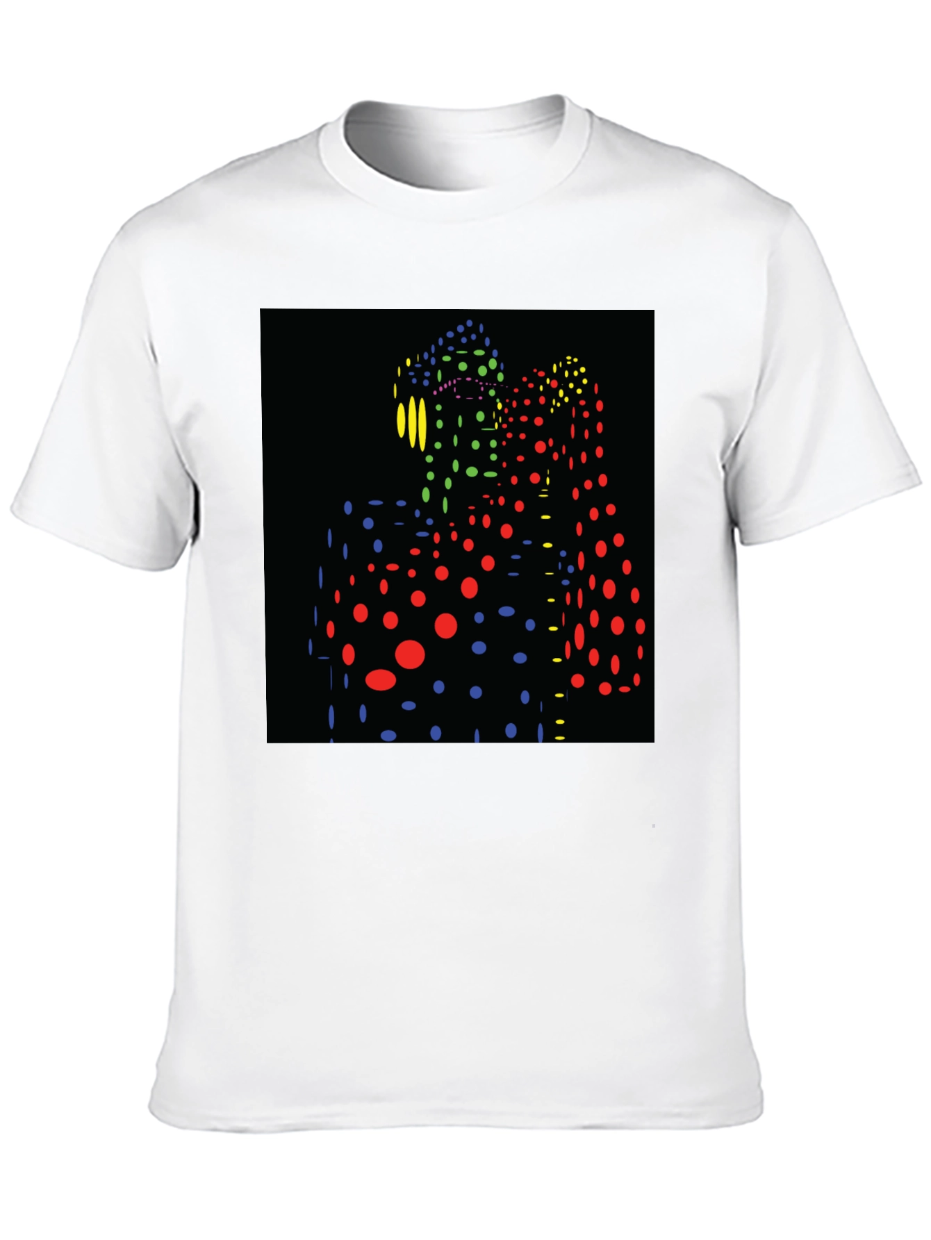 Abstract Dot Pattern Black T-Shirt