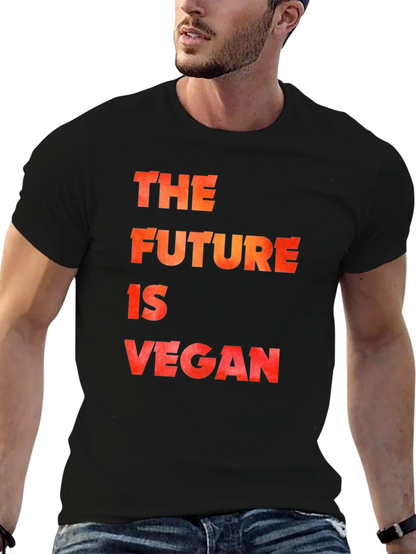 The Future is Vegan Black Graphic T-Shirt