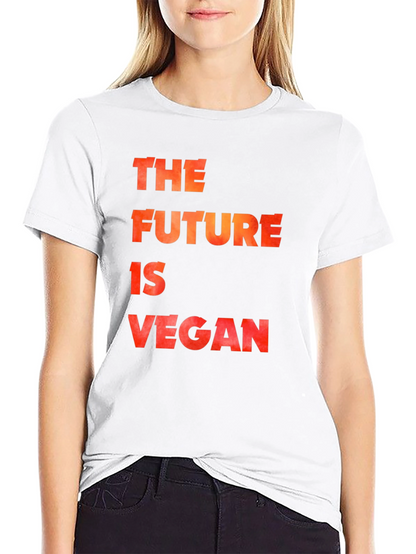 The Future is Vegan Black Graphic T-Shirt