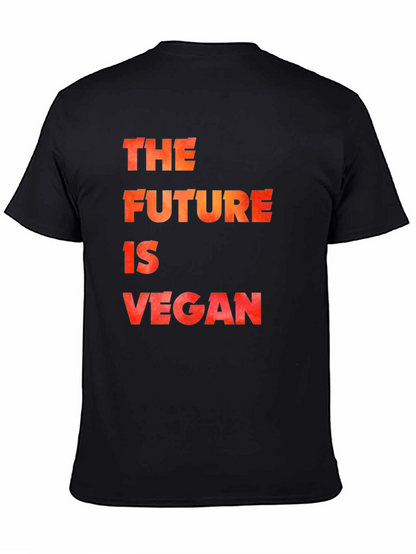 The Future is Vegan Black Graphic T-Shirt