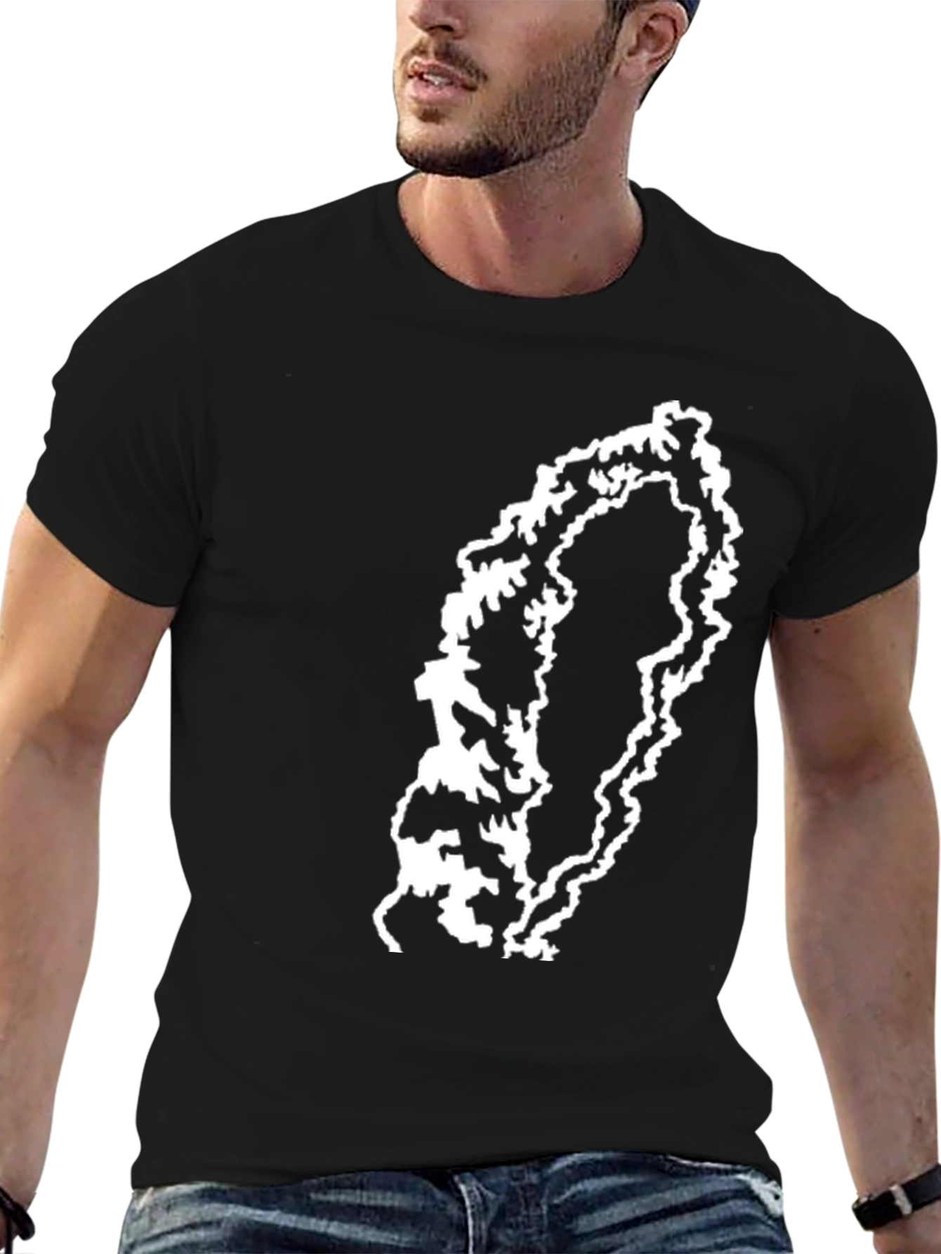 Abstract Graphic Print T-Shirt - Modern Style
