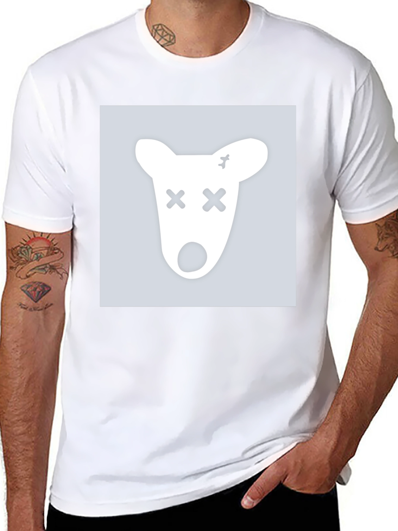 Black Graphic Tee - X-Eyed Animal
