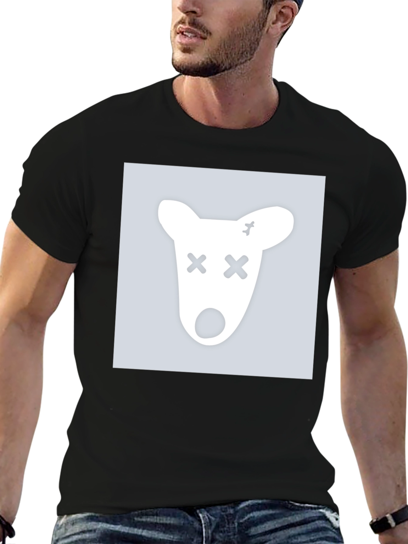 Black Graphic Tee - X-Eyed Animal