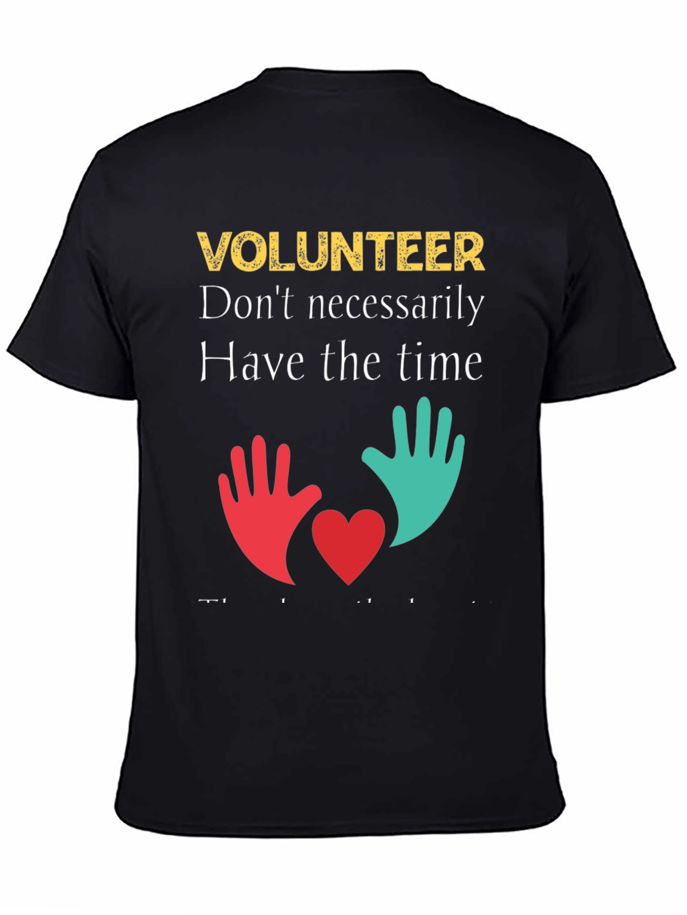Volunteer T-Shirt: Time & Heart Design