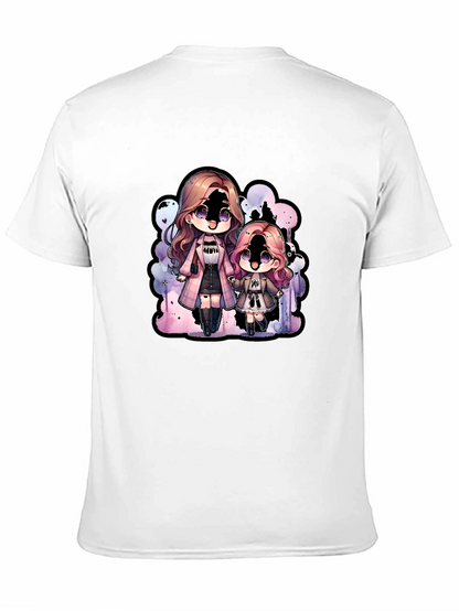 Anime Girl Graphic Black T-Shirt