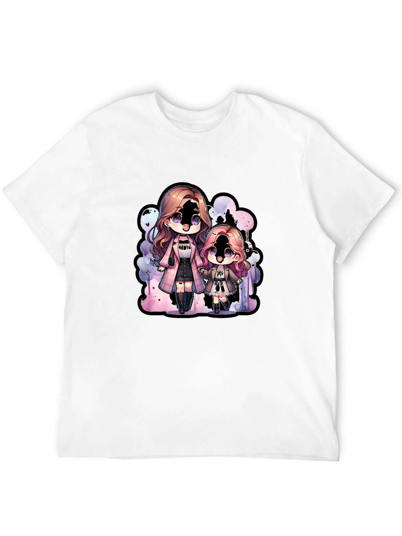 Anime Girl Graphic Black T-Shirt