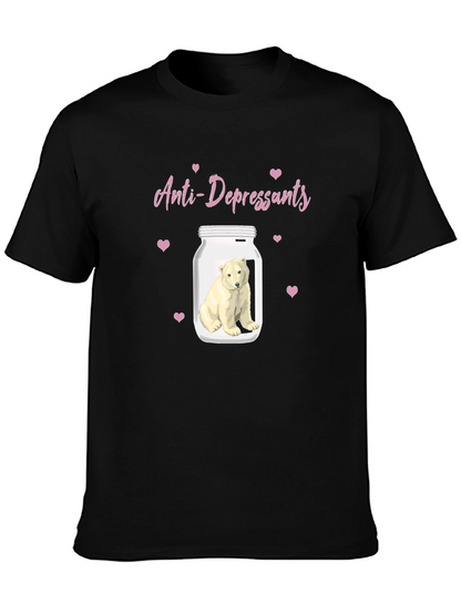 Anti-Depressant Polar Bear Graphic Tee