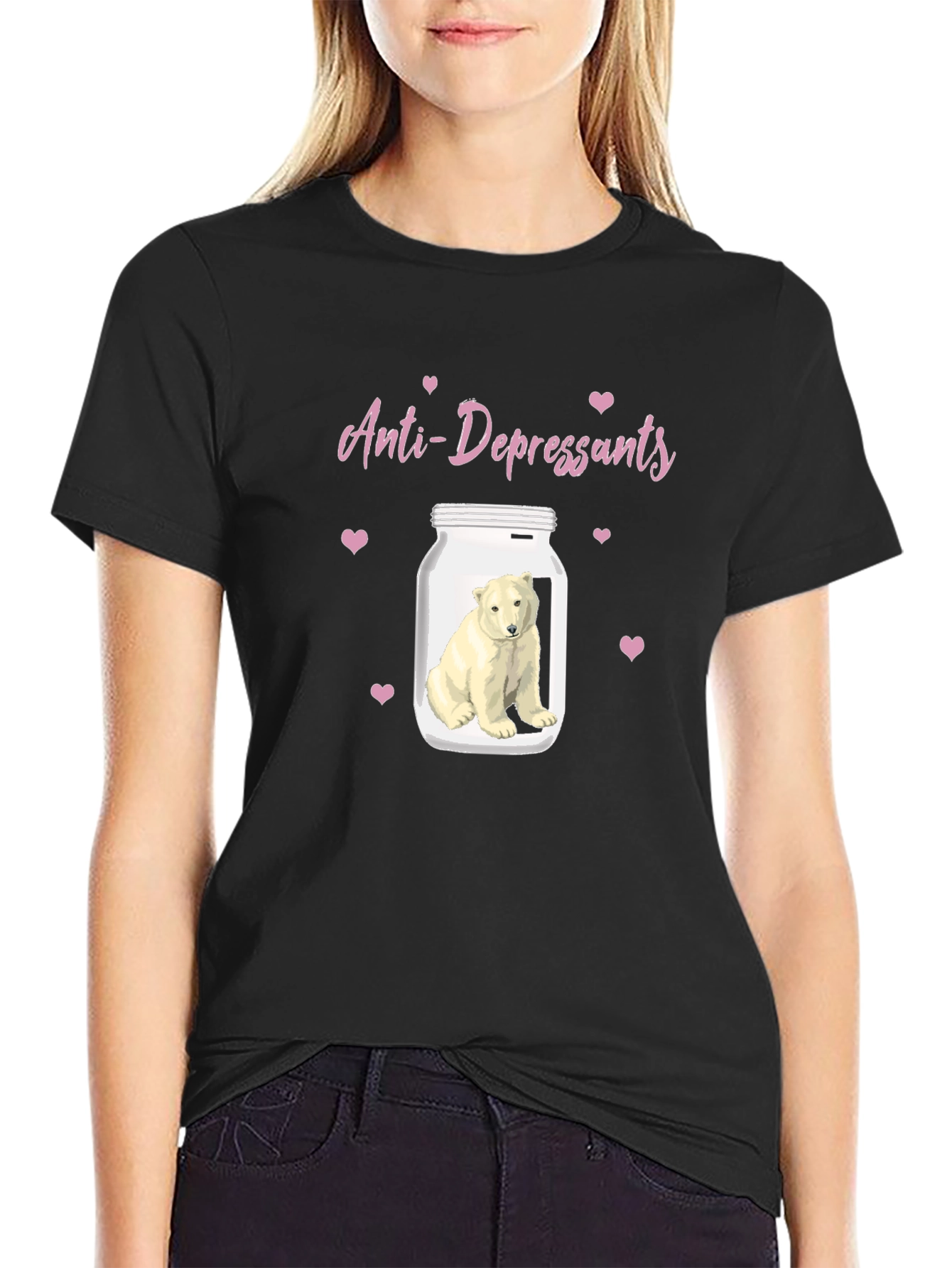 Anti-Depressant Polar Bear Graphic Tee