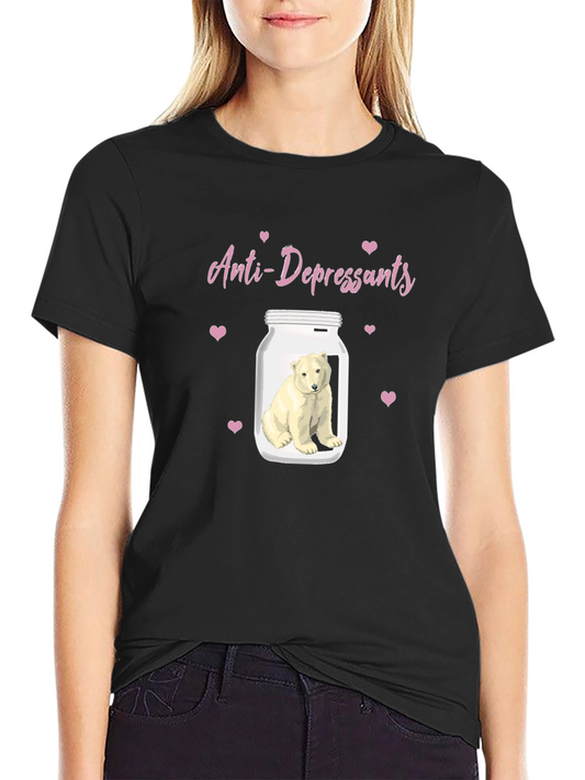 Anti-Depressant Polar Bear Graphic Tee