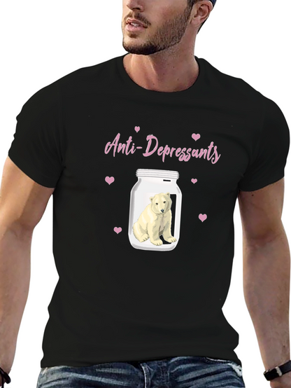 Anti-Depressant Polar Bear Graphic Tee